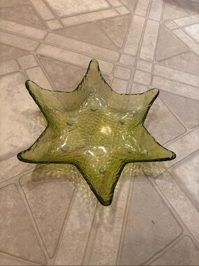 vintage recycled glass starfish shaped dish